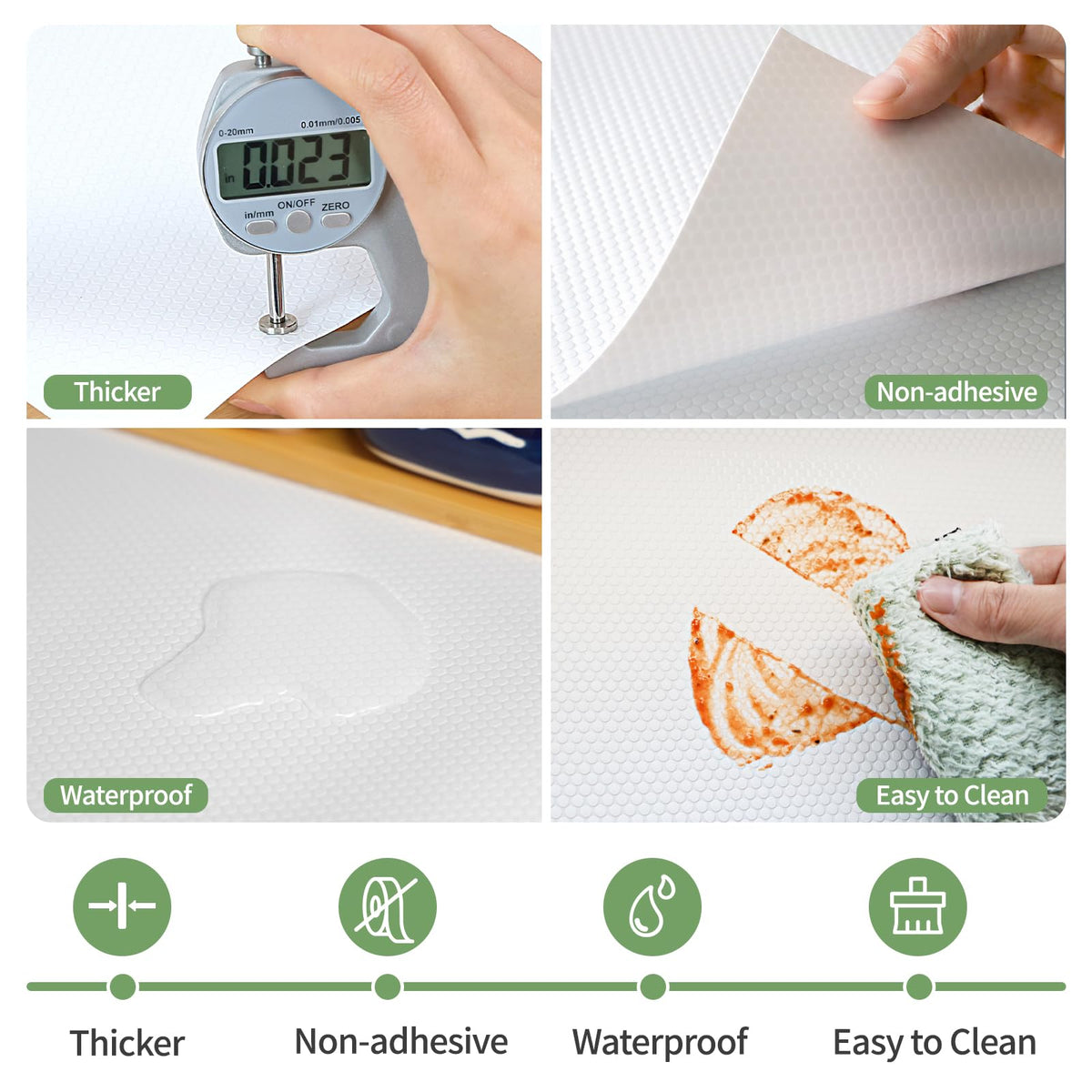 wohomuke drawer liner shows slip resistant dots texture