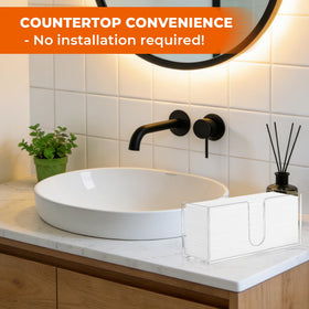 Bathroom or kitchen use with WOHUGEKOKO countertop holder
