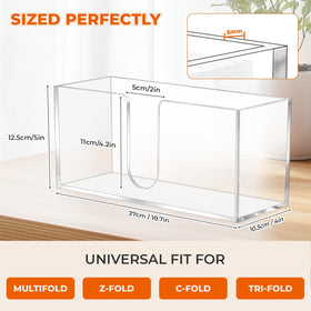 WOHUGEKOKO clear acrylic towel dispenser with transparent visibility