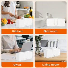 Easy-clean surface of WOHUGEKOKO towel dispenser with damp cloth