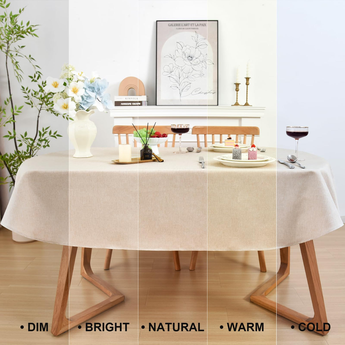 Wolkemer tablecloth water-resistant fabric ideal for everyday meals