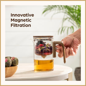 WOLTBLOOM Enchanti Tea Pot features a heat-resistant handle for safe pouring.