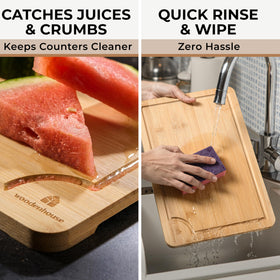 Woodenhouse easy-clean bamboo boards resist stains and odors