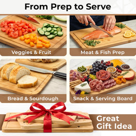 Woodenhouse bamboo cutting board set makes a thoughtful kitchen gift