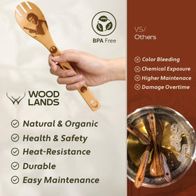 Woodlands USA BPA-free bamboo utensils for clean, odor-free meals