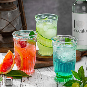 Wookgreat dishwasher-safe highball glasses resist scratches and keep shine.