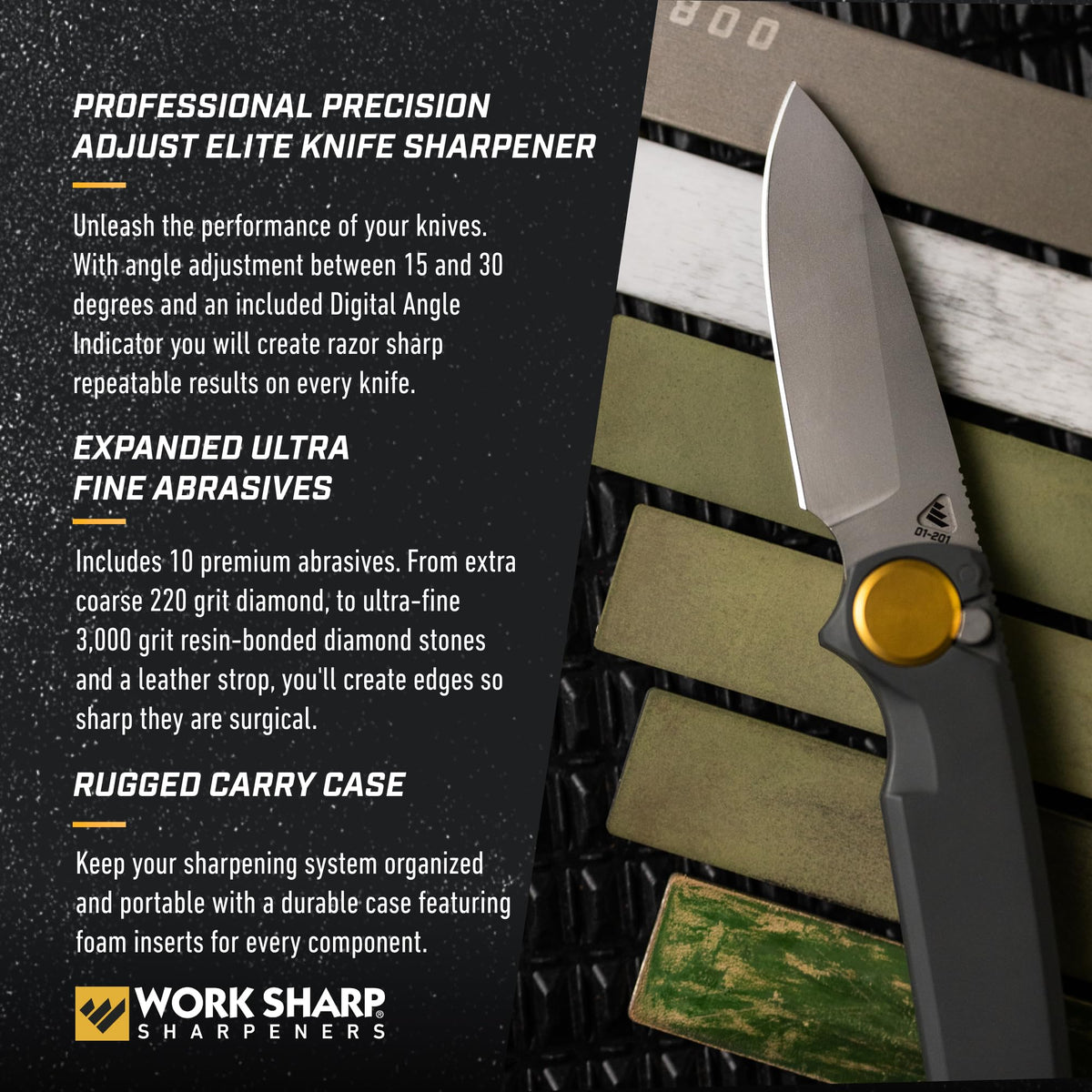 Work Sharp Pro Elite fine ceramic stage for edge refinement