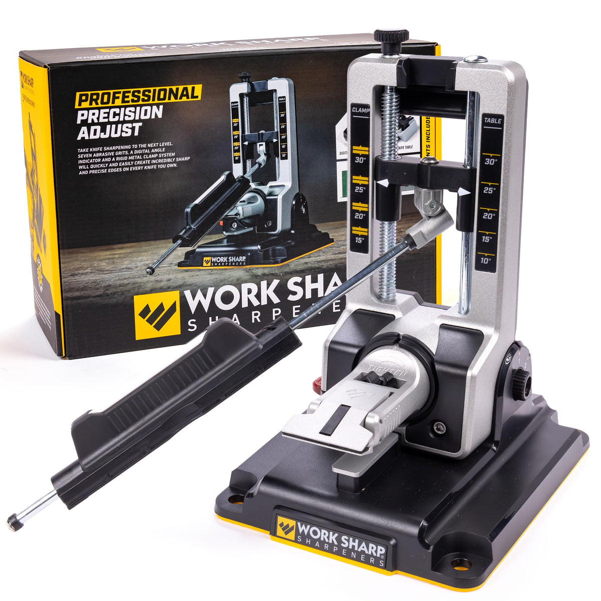 Work Sharp Professional Precision Adjust Knife Sharpener – Adjustable 15–30° with 7 Abrasives