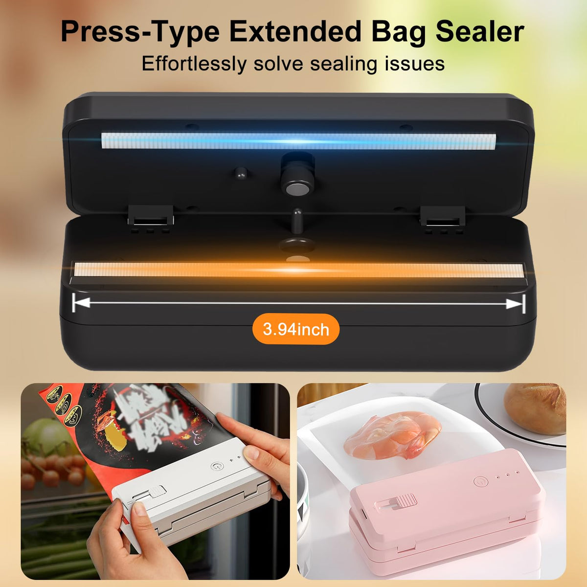One-handed operation for fast resealing during meal prep or fridge access.
