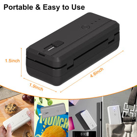 WOSERLD Mini Bag Sealer cordless design enables portable sealing anywhere.