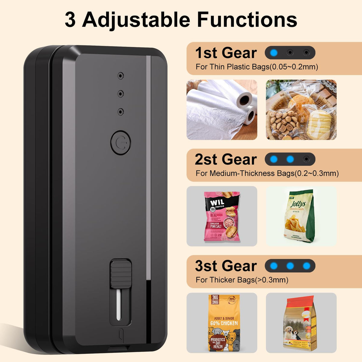 WOSERLD compact design fits drawers or fridge for easy access.