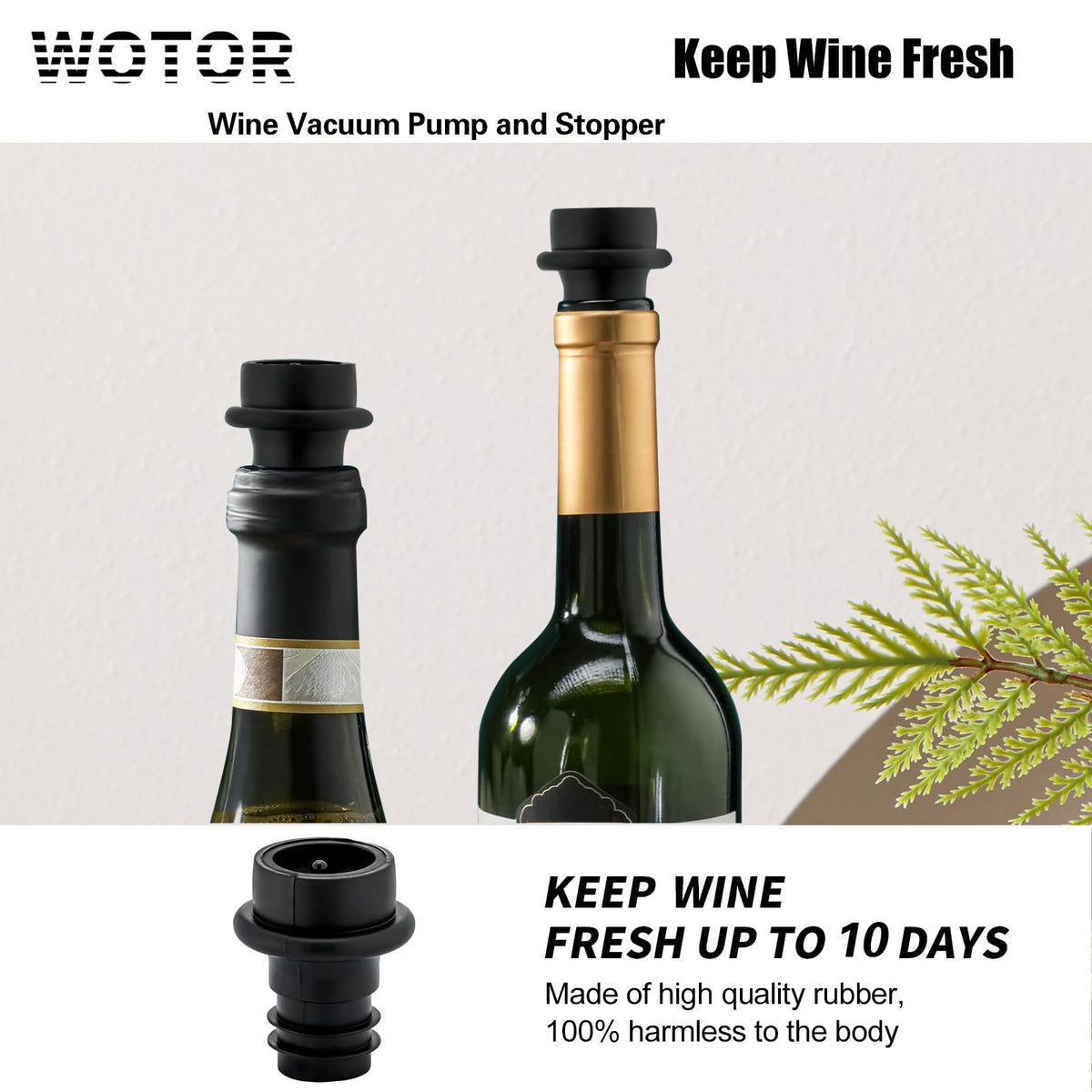 WOTOR twenty-stoppers pack ready for secure bottle sealing and oxidation prevention.
