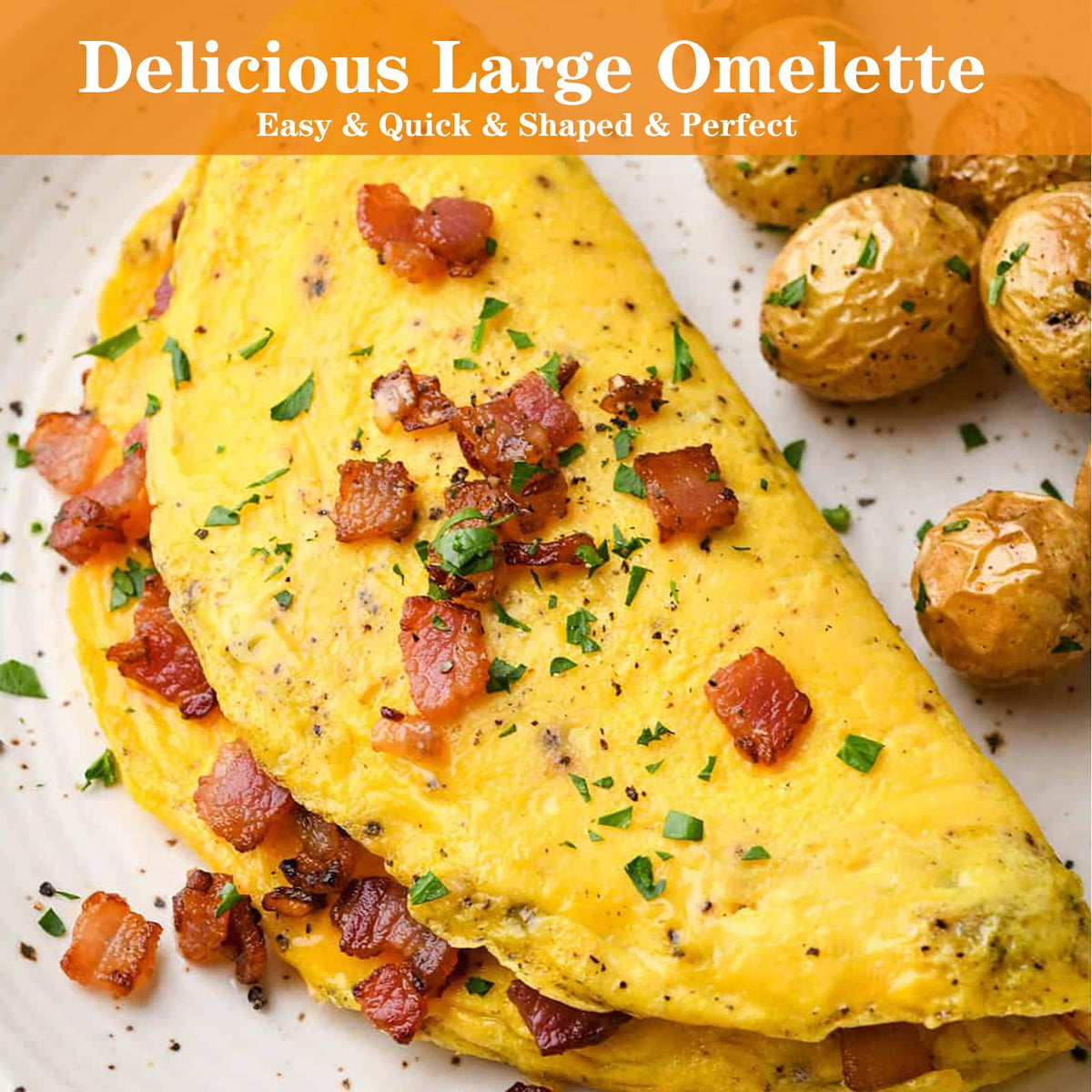 WOWITIS nonstick omelette ring cleans quickly on smooth surfaces.