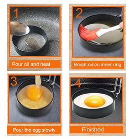WOWITIS multi-use egg ring set for poached eggs and more