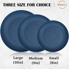 Wrova Wheat Straw Plates Colorful Blue add playful color to pasta and desserts