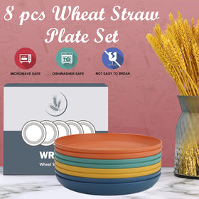Wrova Wheat Straw Plates Dishwasher Safe simplify cleanup after family meals