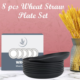 Wrova Wheat Straw Plates microwave-safe icon highlights quick reheating convenience