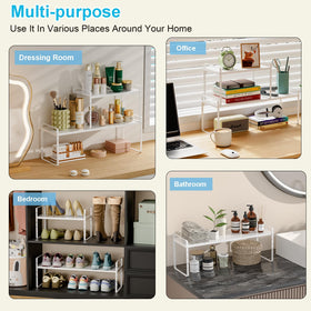 X-cosrack on-counter organizer keeps items neat and accessible
