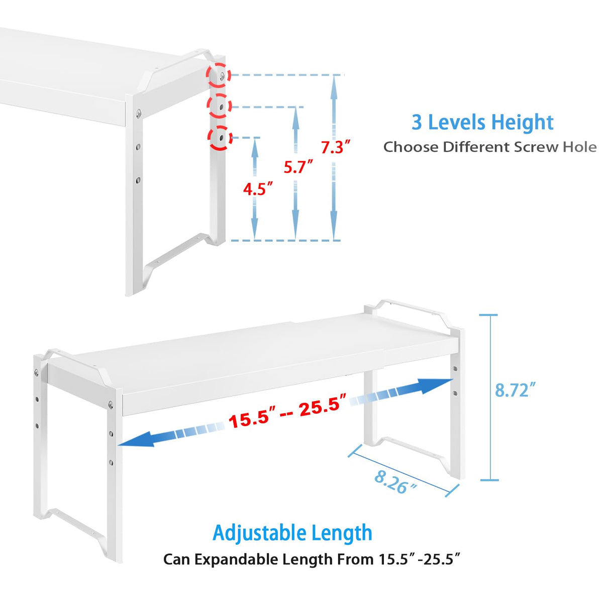 X-cosrack countertop cabinet organizer stackable design saves vertical space