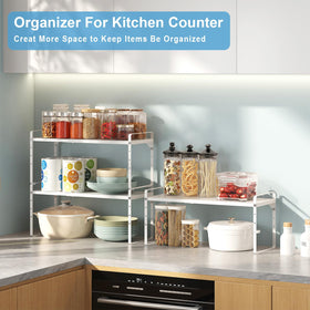 X-cosrack versatile storage for cabinets, countertops, and tabletops