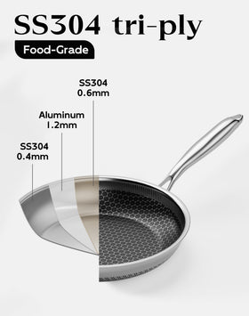 XBM dishwasher and oven-safe pan for versatile kitchen use