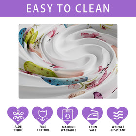 XCHI Washable tablecloth enabling quick cleanup after meals and gatherings.
