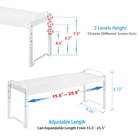 X-cosrack stackable design helps maximize vertical cabinet space.