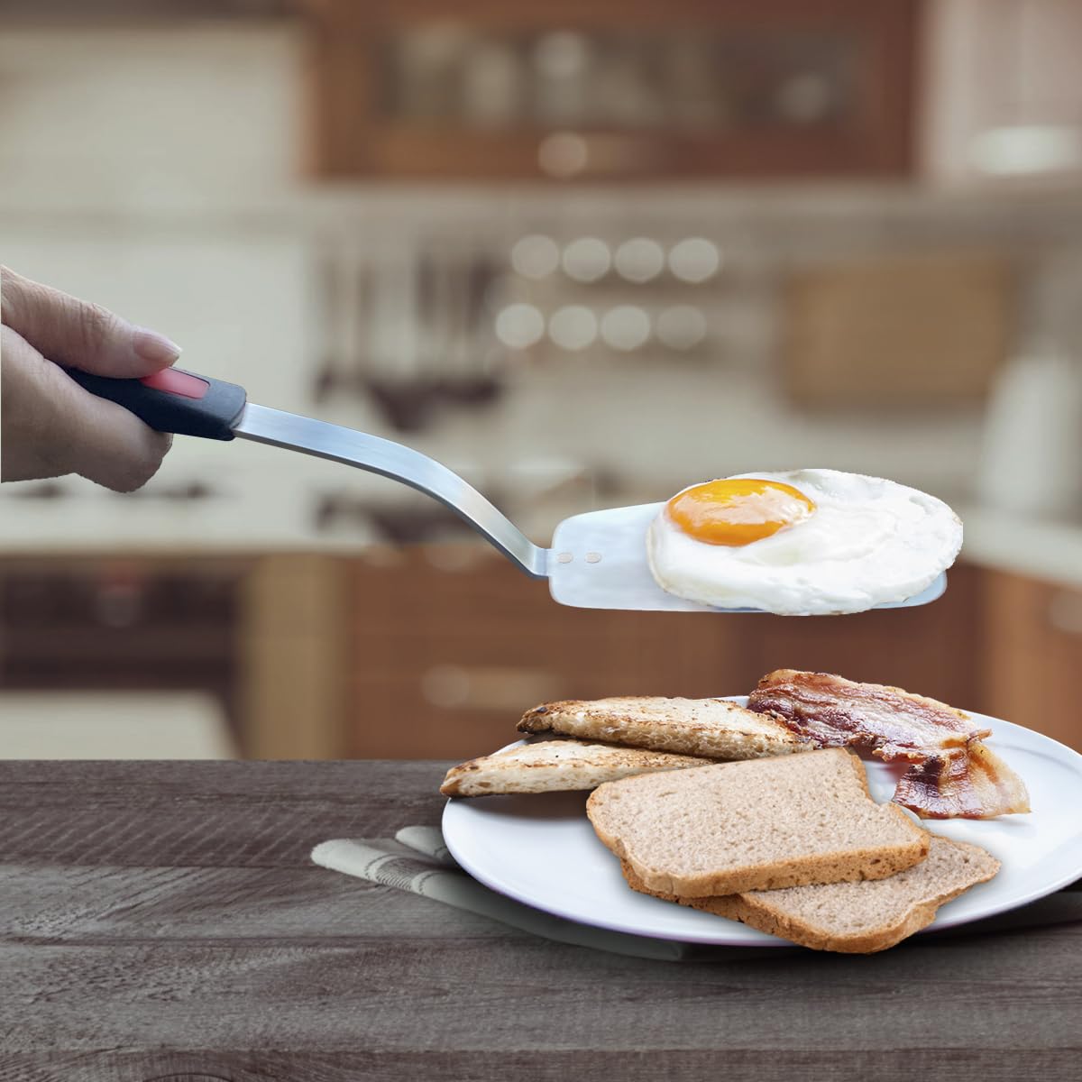 XiaoZu spatula heat-resistant silicone handle stays cool during cooking
