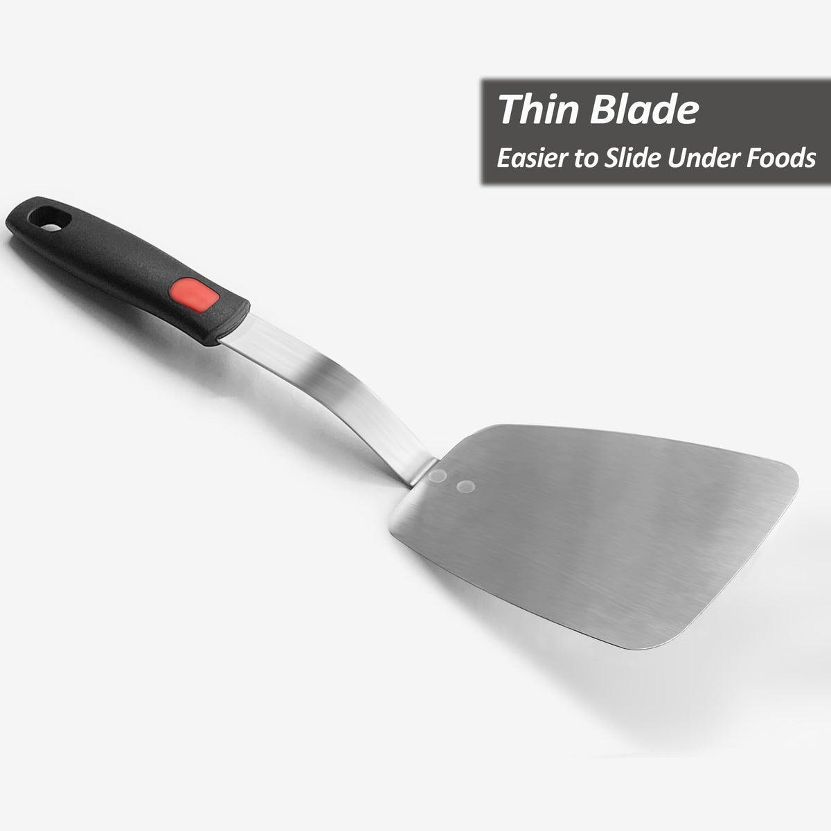 XiaoZu thin spatula designed to slide under edges for precise flips