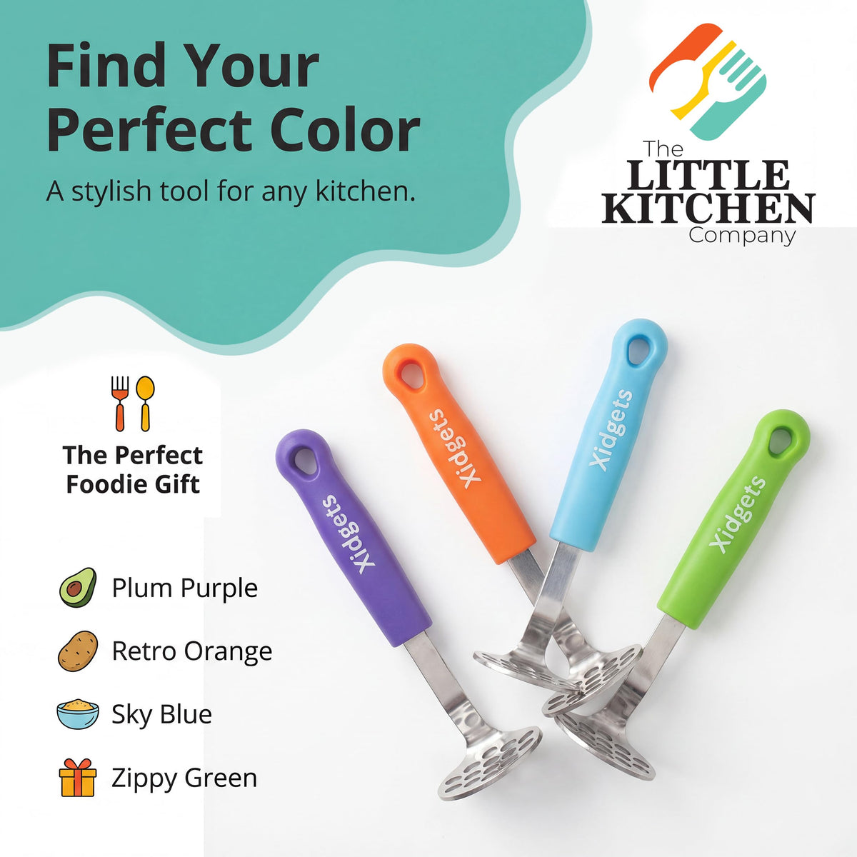 Xidgets Mini Avocado Masher cleans easily and stores neatly for busy homes.