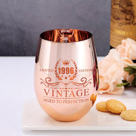 Xilaxila rose gold plating on stemless glass enhances daily drinking moments