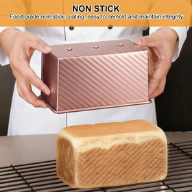 XIRUOXINKEMAO Pullman loaf pan lid secure-fit detail