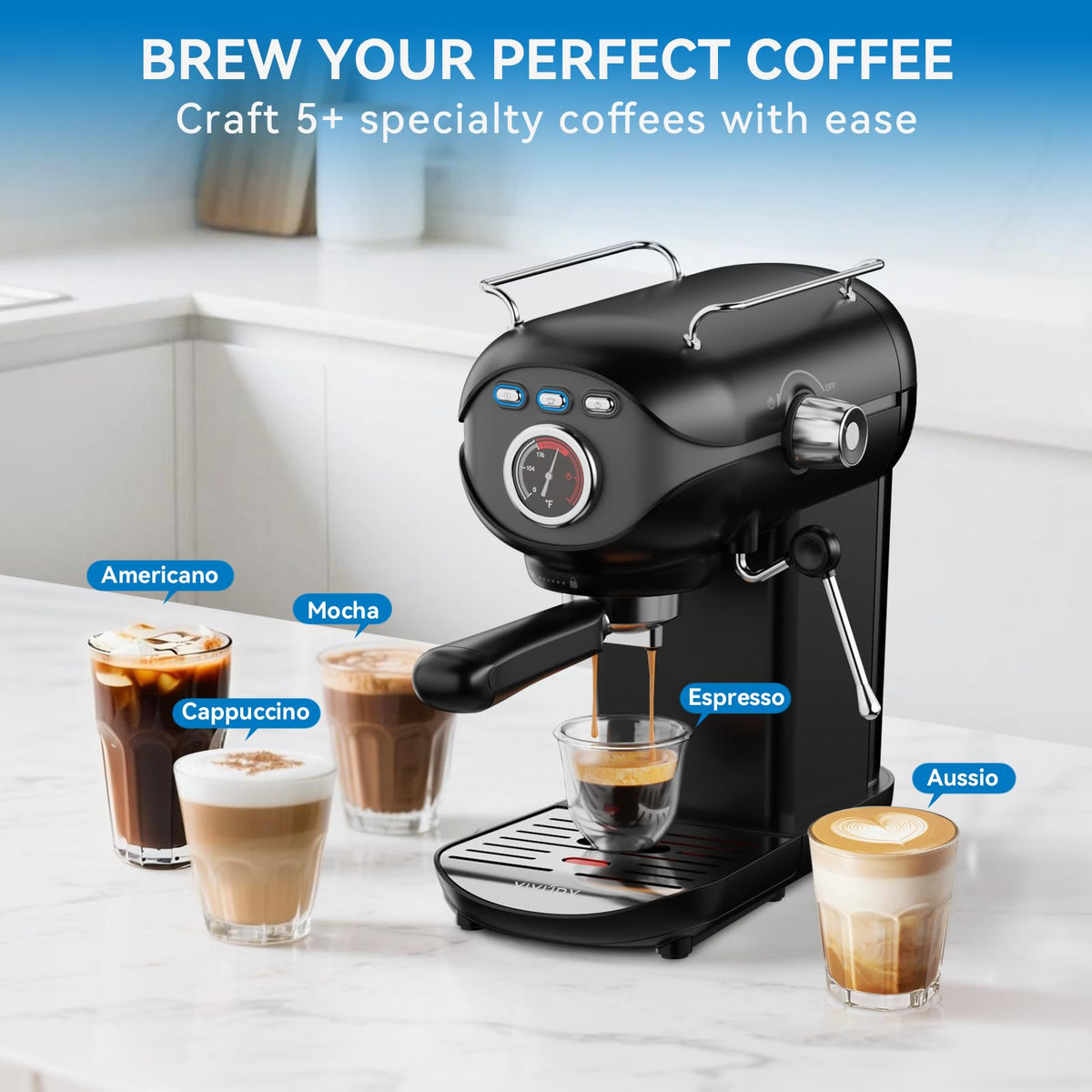 XIXUBX auto-preheat feature and quick pull-times for efficient home brewing