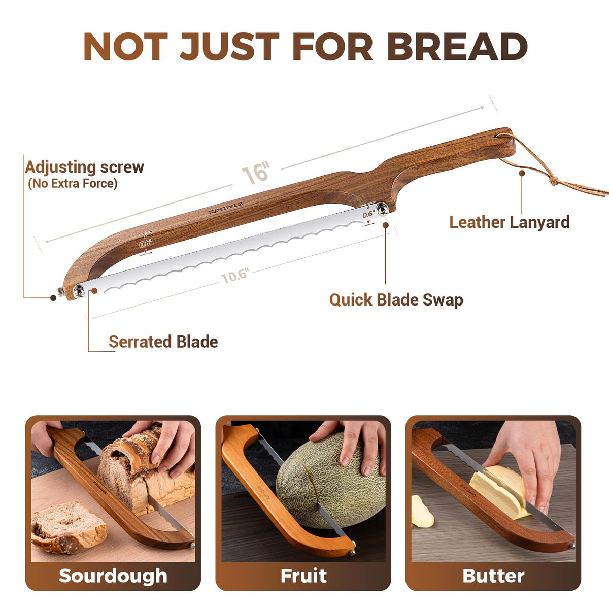 XJHEYLZ bread knife easy cleaning after use