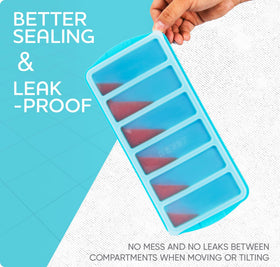 Fill lines on Xomoo tray display 125ml and 50ml measurements for easy filling.