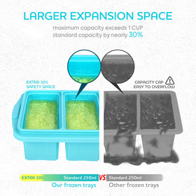 XOMOO stackable freezer design saves space.