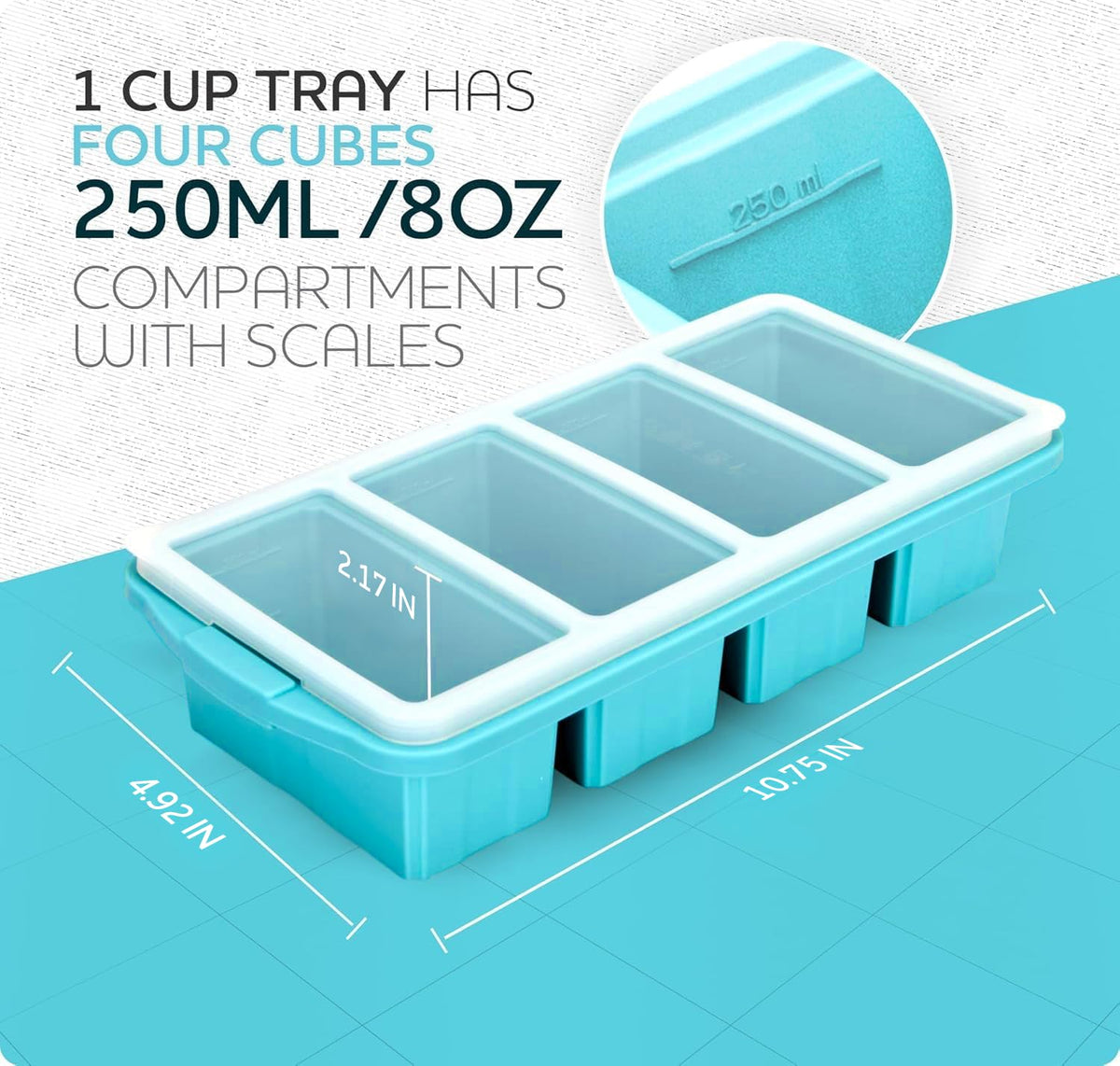 Xomoo stackable design saves freezer space and speeds packing