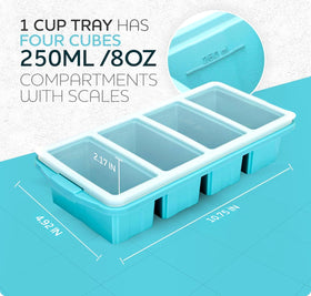 Xomoo stackable design saves freezer space and speeds packing