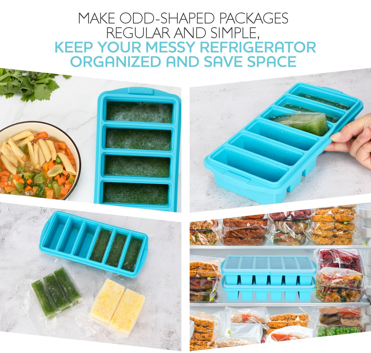 Xomoo two-pack design saves space and simplifies meal prep.