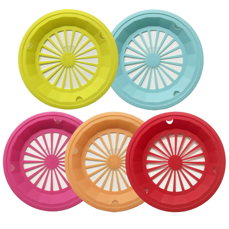 XPAPOV 10-inch plate holder with snap-in grooves keeps plates secure.