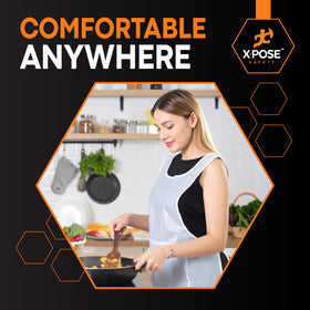 Xpose Safety apron outdoors for gardening messes and paint protection