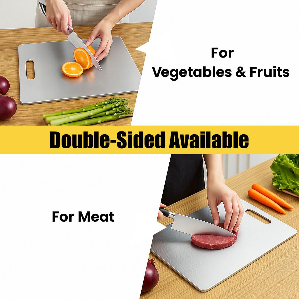 XTBSE titanium cutting board medium: versatile daily prep surface for fruits, veggies, and meals.