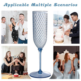XUWAIDSGN kid-friendly blue flutes; safe and stylish for guests
