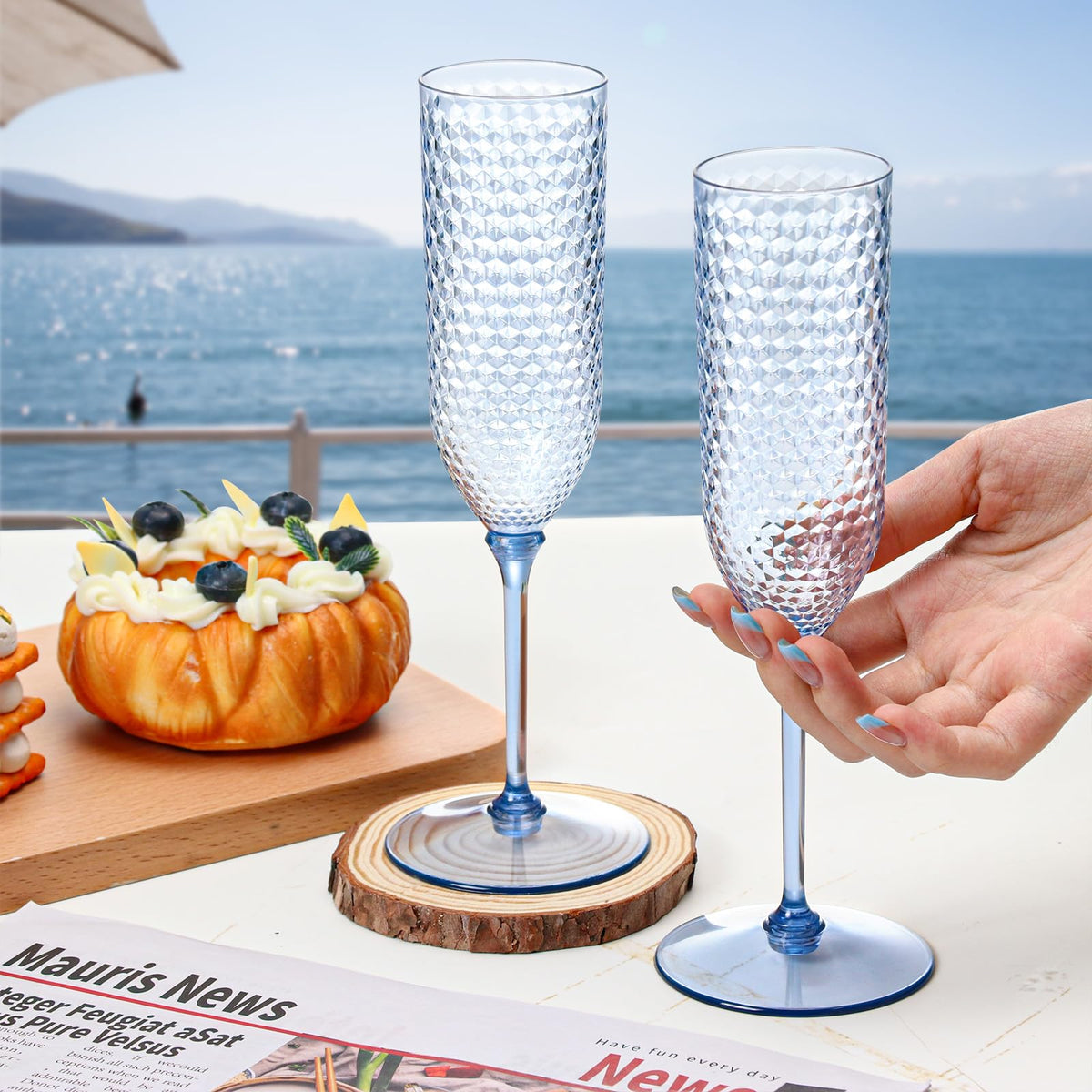 XUWAIDSGN reusable champagne flutes; ideal for parties and toasts