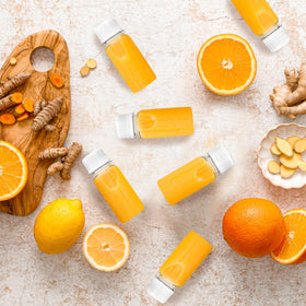 Xuyyicao ginger shot bottle, ideal for concentrated beverages.