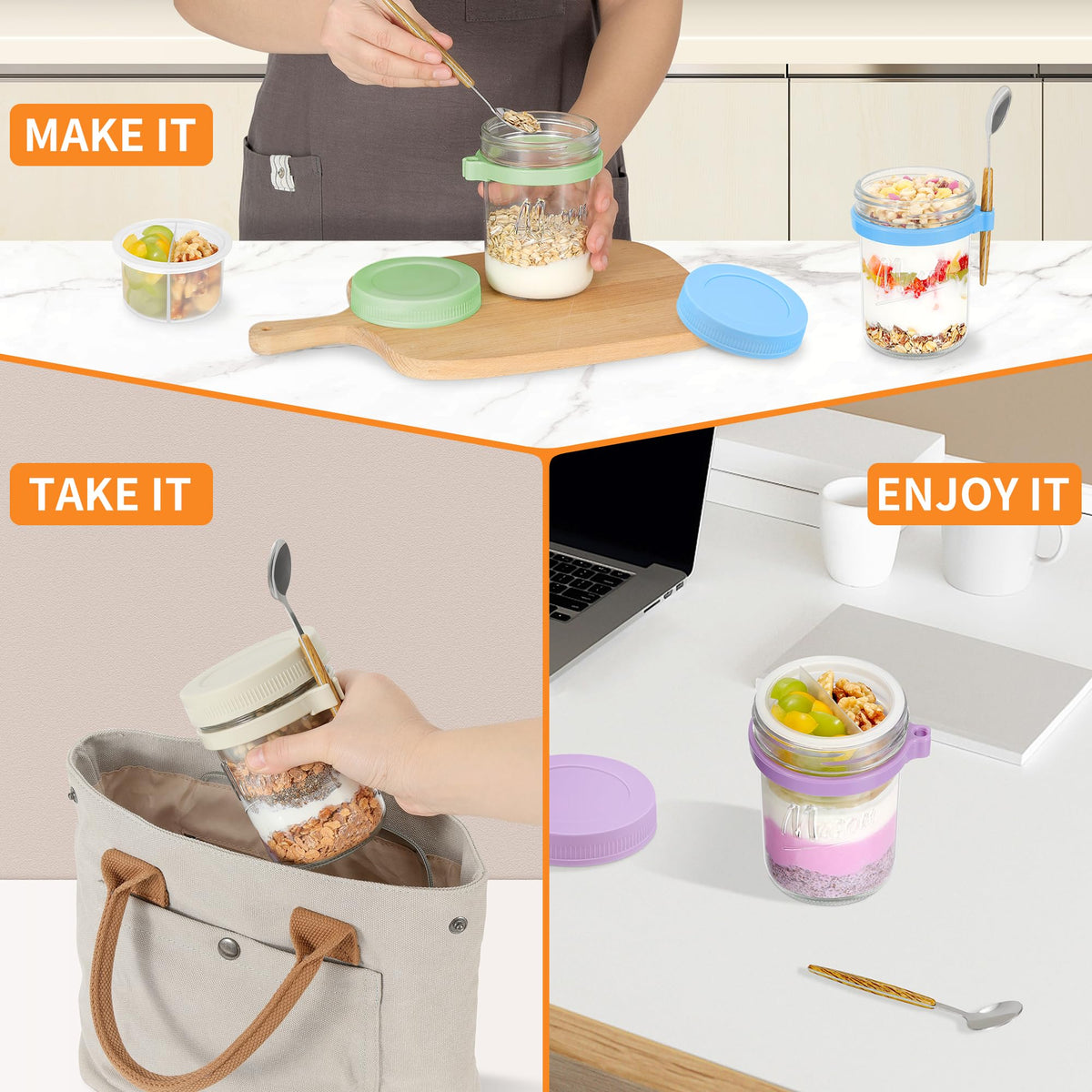 Xyptorix airtight, leak-proof, and stackable design helps save kitchen space.
