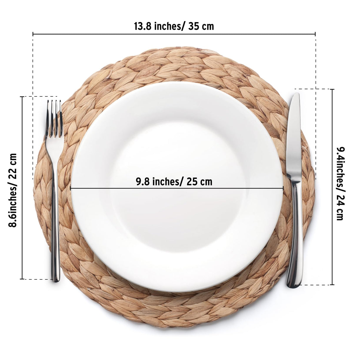 YANGQIHOME easy-clean placemats cleaned with a damp cloth