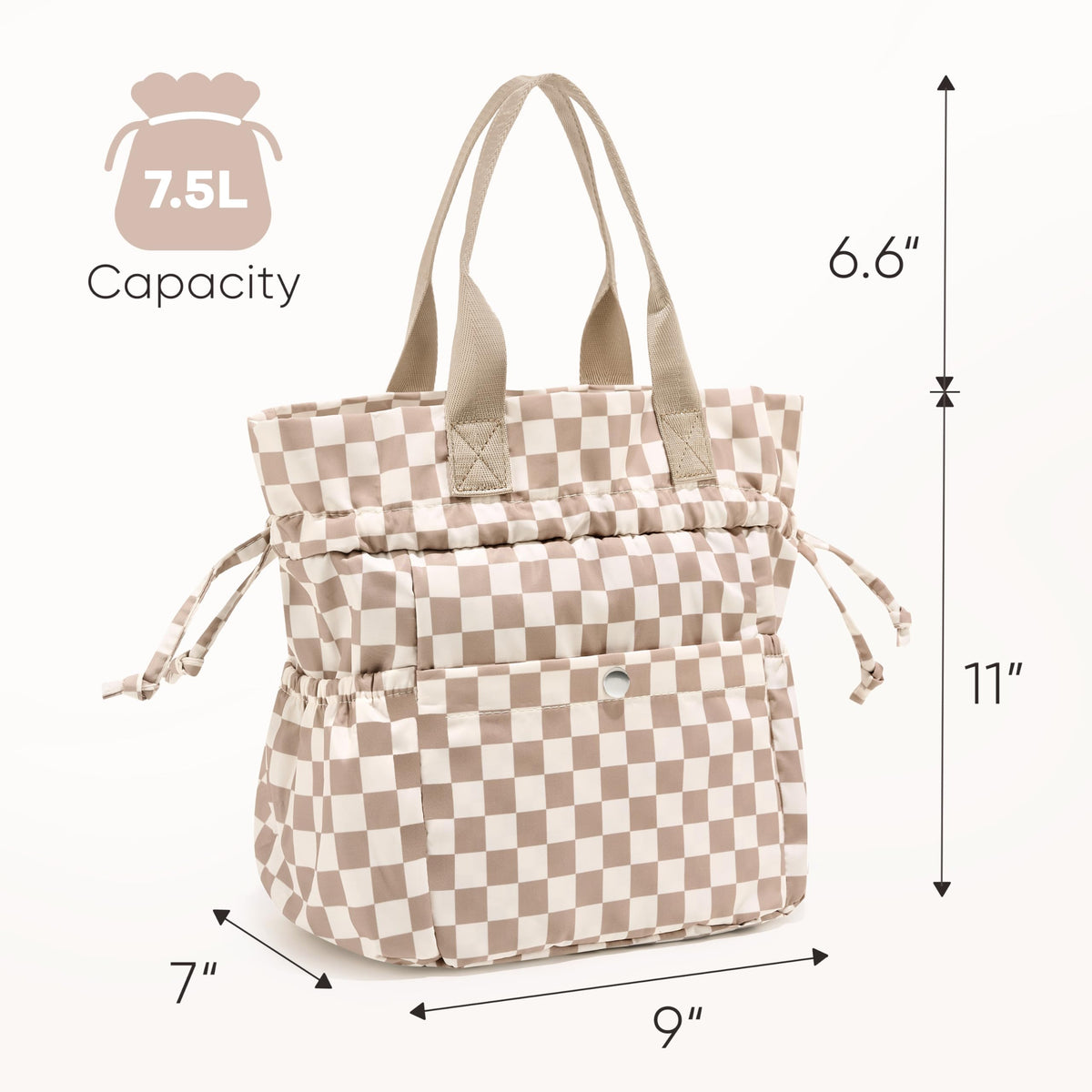 Yarnic cheetah lunch bag side pocket demonstrates organized storage for snacks.