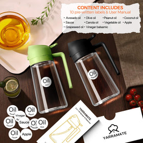 YARRAMATE olive oil dispenser spray action for even dressings and finishing oils.