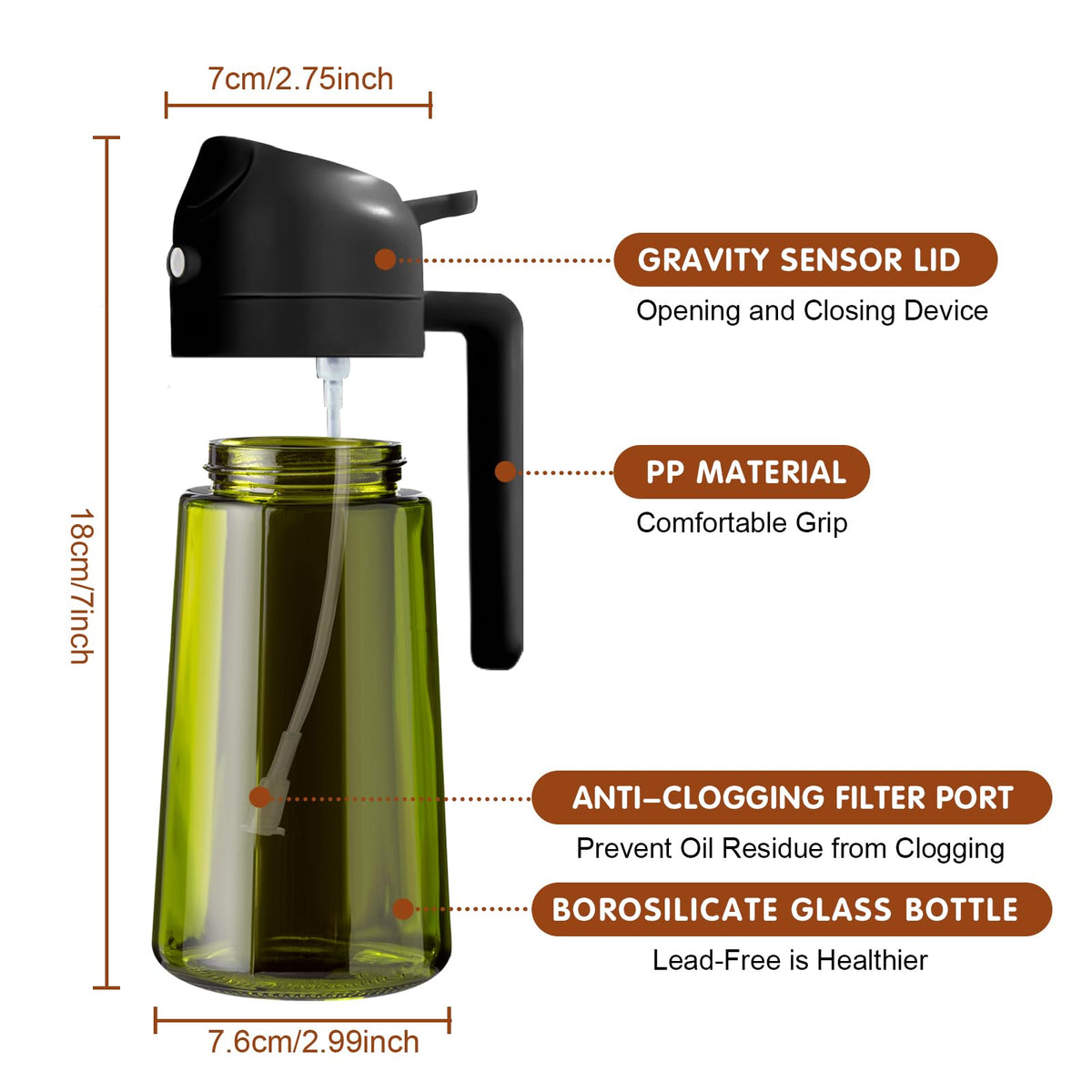 YARRAMATE olive oil mister for kitchen readiness during cooking.